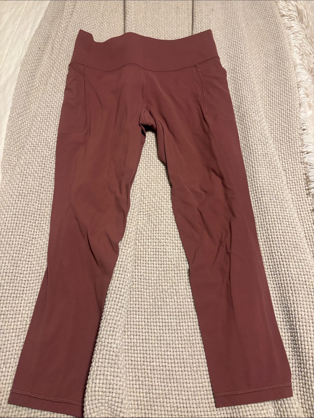Athleta Maroon High-Rise Performance Leggings